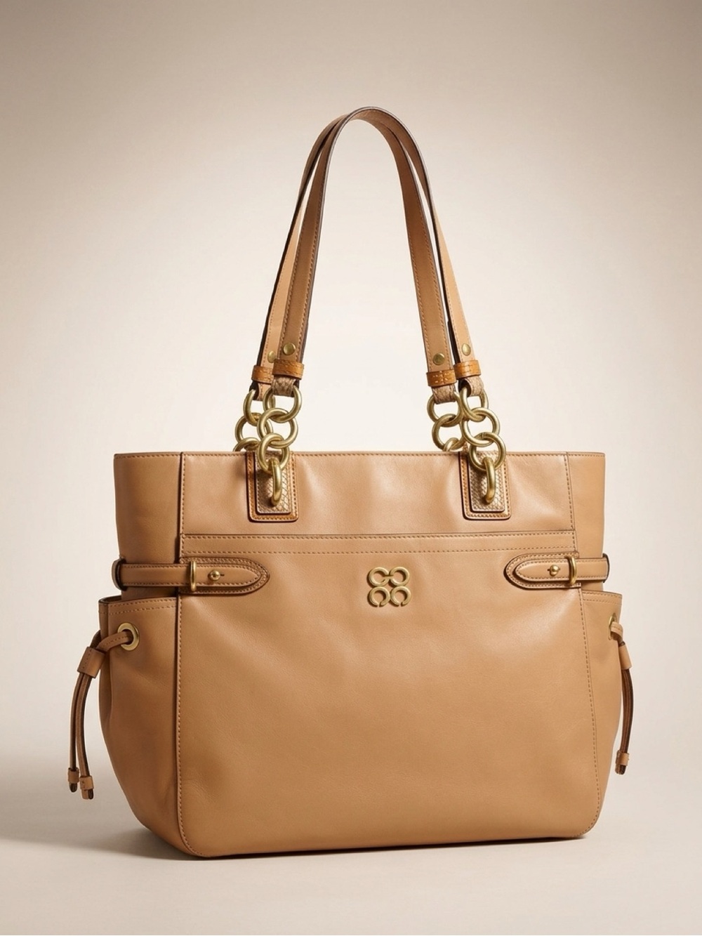 Coach Tan Leather Tote Bag